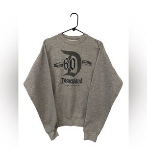 Disneyland 60th Anniversary Crewneck Sweatshirt Gray Medium